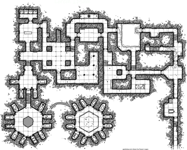 Dungeons And Dragons Map (DnD) - Beneath The Pillars - Geek Slop Online