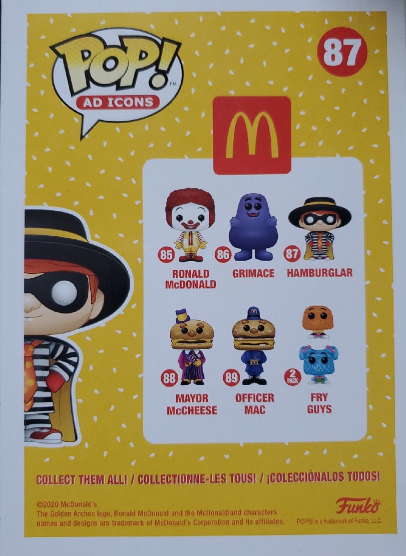 McDonald's Hamburglar Funko Pop! Vinyl Figure box back