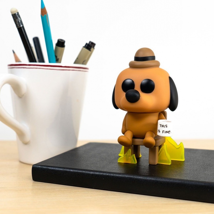 This is Fine Dog Funko Pop! Vinyl Figure #56 - on desk