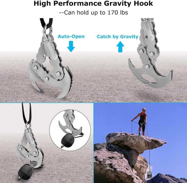Stainless Steel Folding Gravity Claw / Mini Grappling Hook Geek Slop