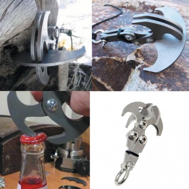 Stainless Steel Folding Gravity Claw / Mini Grappling Hook Geek Slop