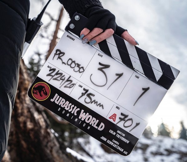 jurassic world dominion clapperboard