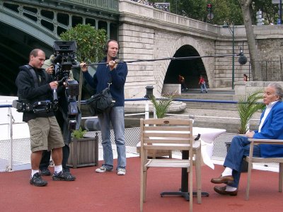 Principle photography film crew shooting in Paris