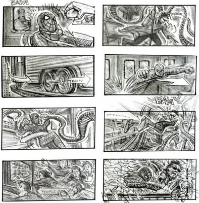 Spider-Man 2 Storyboard