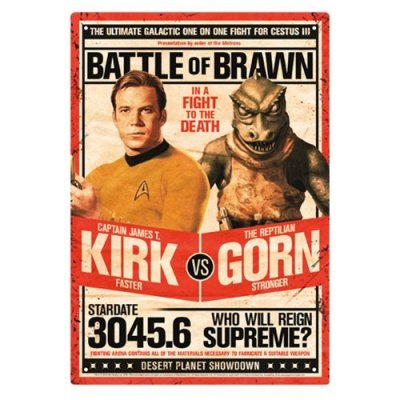Star Trek Kirk vs. Gorn Metal Sign