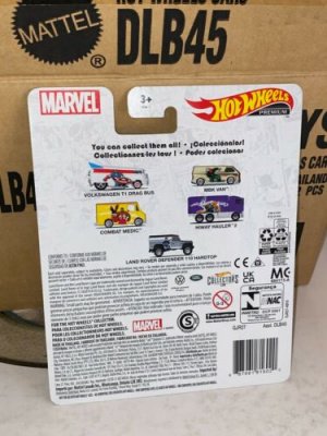 Hot Wheels 1/64 Volkswagen T1 Drag Bus Captain America - Édition Marvel