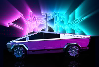 Mattel MEGA Cybertruck display