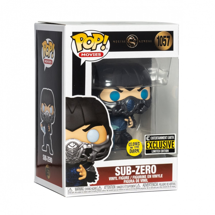 Mortal Kombat 2021 Sub-Zero Glow-in-the-Dark Funko Pop! Vinyl Figure #1057 - Exclusive box front left