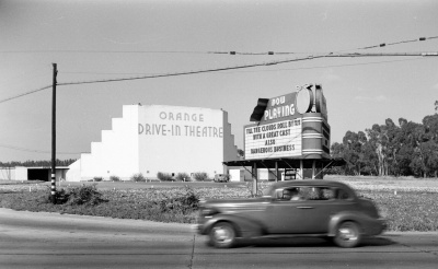 Orange Drive-In Theatre California 1946