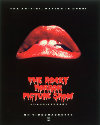 Rocky Horror Picture Show 15th anniversary video cassette poster