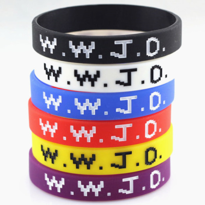 Stack of WWJD bracelets