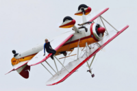 In eerie coincidence, hi-speed photo of airshow plane crash captures the very moment wing walker jane wicker died 1 One of the last photos of Jane Wicker before the airshow plane crash