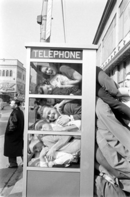 Phone booth stuffing sideways method