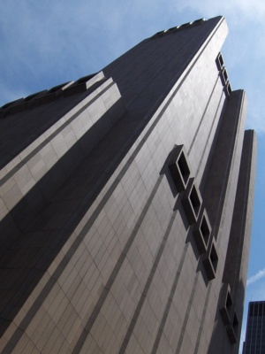 View of 33 Thomas Street from the adjacent streets at the intersection of Church & Worth