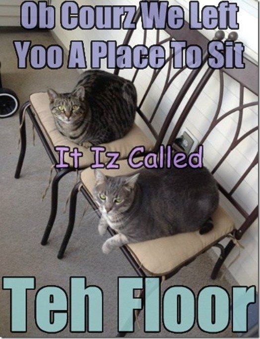You can sit on the floor