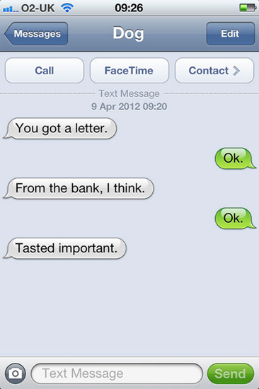 If your dog could text you–part 5