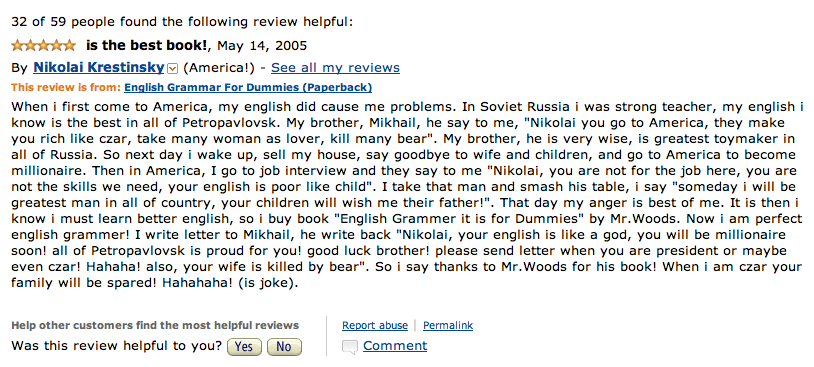 Amazon english customer book review Amazon English Customer Book Review