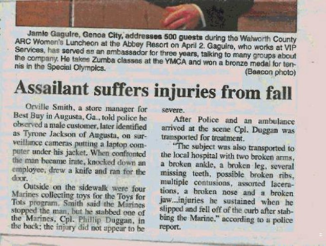 Criminal Suffers Injuries From Fall