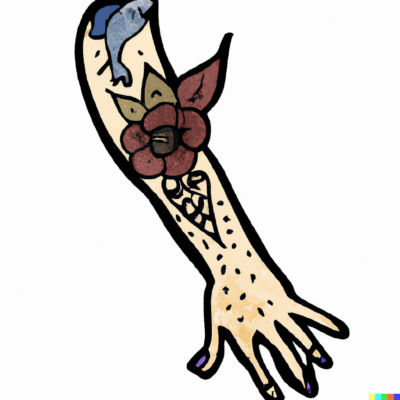 DALL·E 2022 10 04 12.24.49 cartoon tattoo