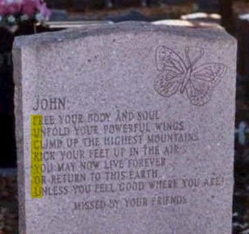 Fuck You code in tombstone