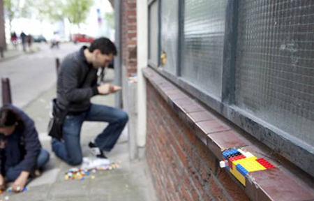Lego blocks used to replace missing brick