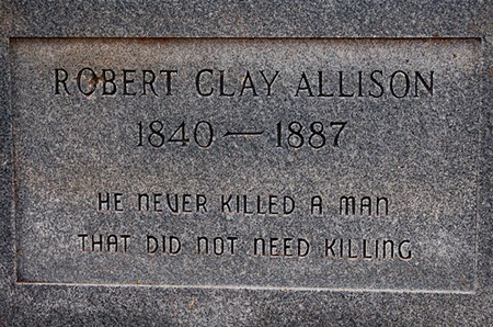 He never killed a man that did not need killing tombstone