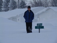 Five foot deep snow in North Dakota