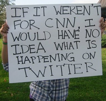 Thank you CNN for letting us know what's happening on Twitter