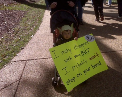 I might disagree with you but I won't step on your head