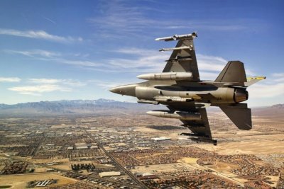 F-16 breaking right over Las Vegas