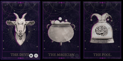 HBO Max House of Halloween Tarot cards