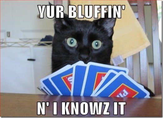 You are bluffing