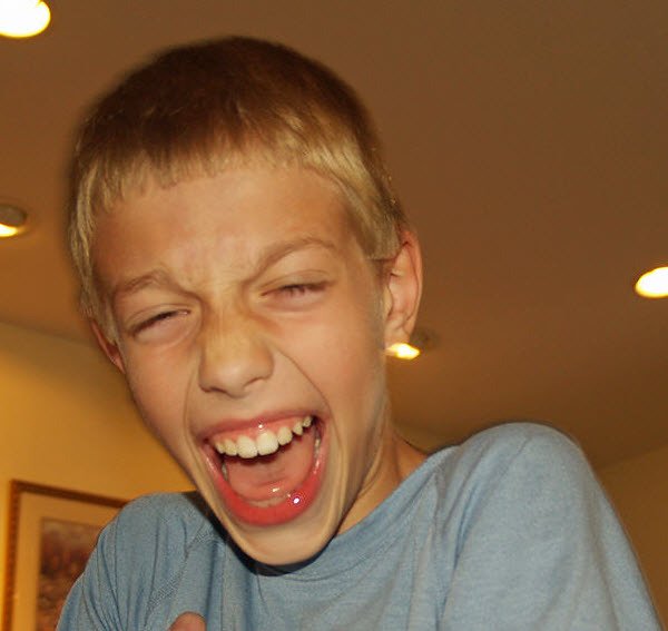 Boy laughing laughter