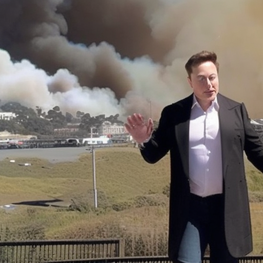 Starlink speed cap disrupts ukraine’s fast combat drones without warning 1 Elon Musk in front of a burning building holding his hands up