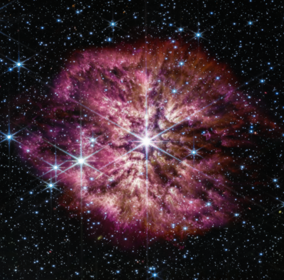 James Web Space Telescope detailed observations of WR 124 Wolf Rayet star