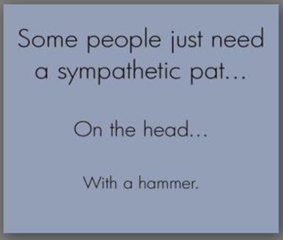 pat on head with hammer thumb