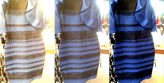 Optical illusion – the blue and black dress (or the white and gold dress?)