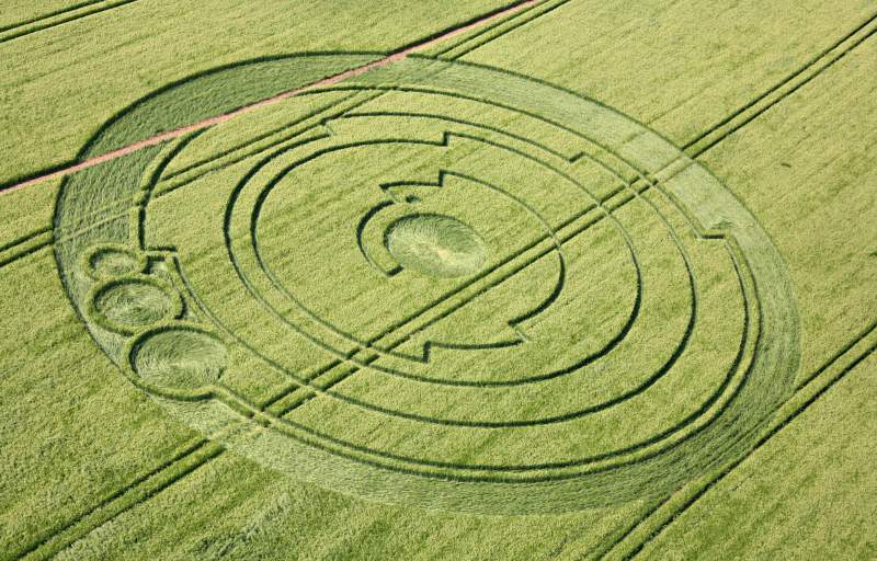 Lucy Pringle Aerial Shot of Intricate Pi Crop Circle