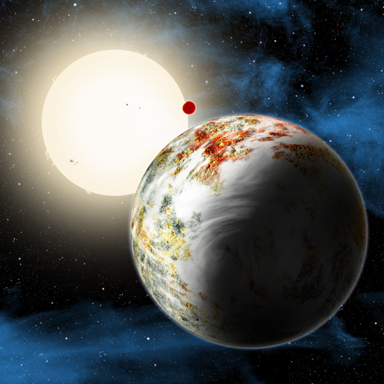 rendition of kepler 10c rocky planet