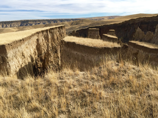 This gashin the earth in Wyoming measures over seven football fields long