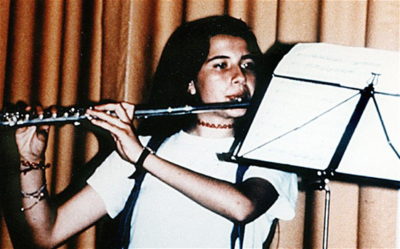 15-year-old Emanuela Orlandi playing flute