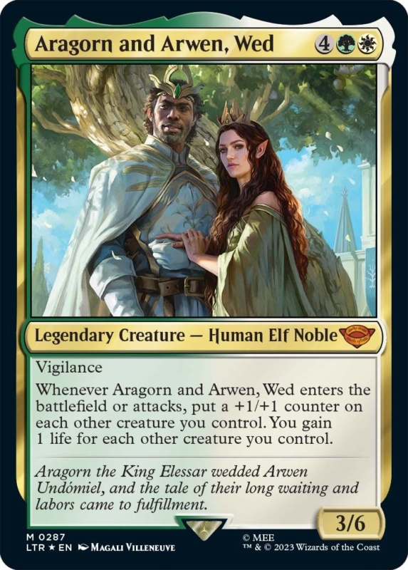 Aragorn and Arwen Wed StarterKit Face Card