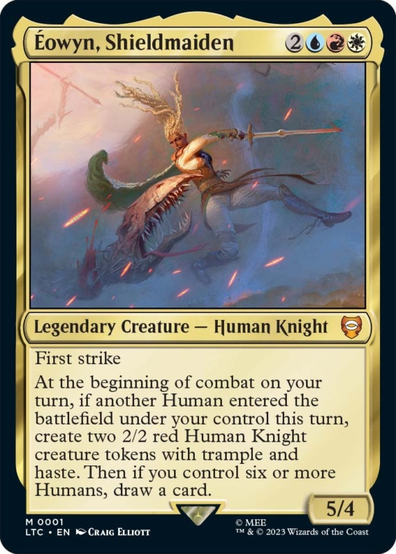 Eowyn Shieldmaiden Commander Face Card