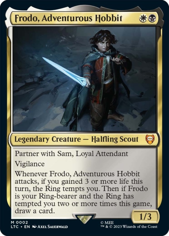 Frodo Adventurous Hobbit Commander Face Card