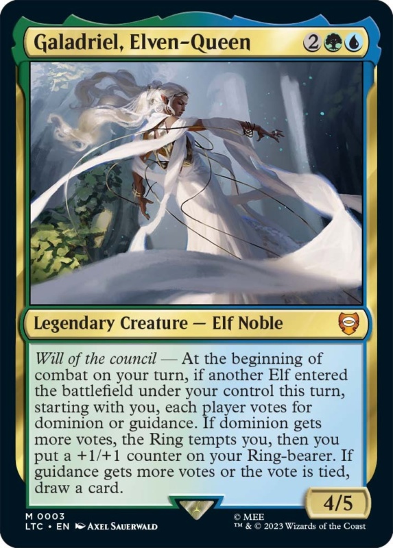 Galadriel Elven Queen Commander Face Card