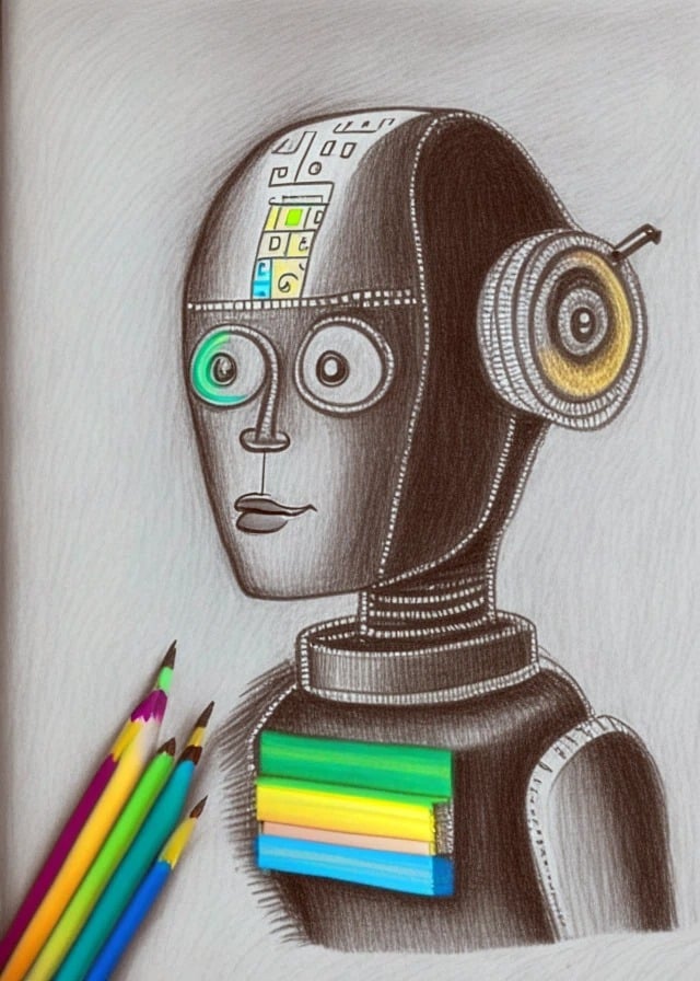 Epoch report shows ai intelligence costs in freefall 1 Crayon drawing of a racist artificial intelligen 1810177467 sUNEHI9t2we5 modelName modelVersion dreamlike art
