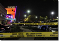 Police surround the bulding in the 2012 Aurora Colorado public shooting