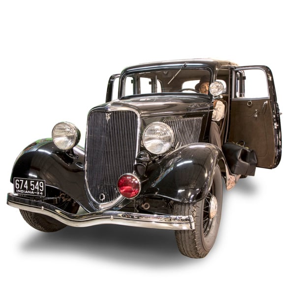 John Dillinger's 1933 Ford V8 - front left