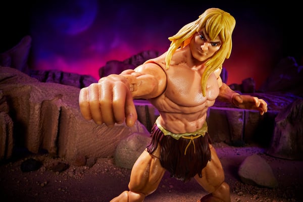 Masters of the Universe Revelation Savage He-Man with Orko - punching