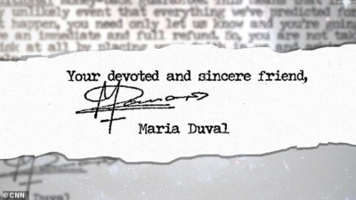 Patrice Runner psychic fraud letter